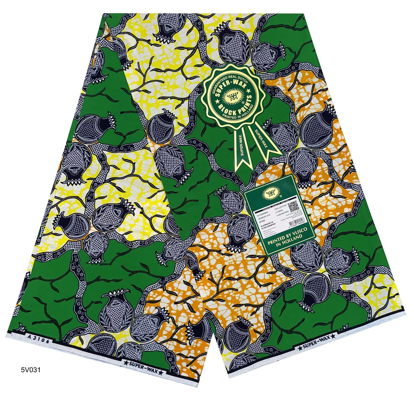 Tissu Wax Imprimé Africain Super Wax Avec 46 Motifs Différents Design 1 À Design 46 Pour Créations Printanières Été