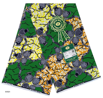 Tissu Wax Imprimé Africain Super Wax Avec 46 Motifs Différents Design 1 À Design 46 Pour Créations Printanières Été