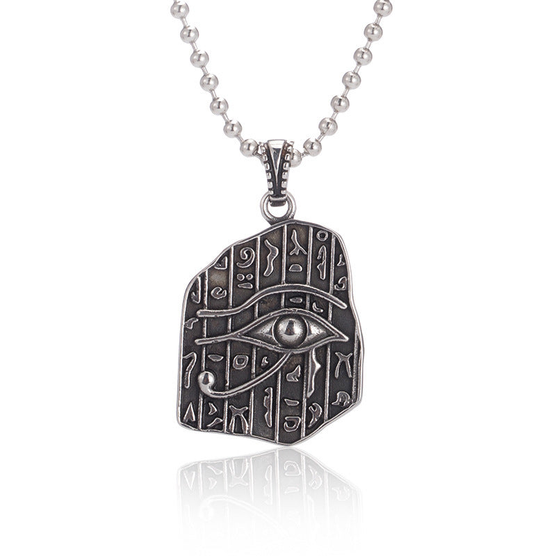 Collier En Alliage Orné De L'Oeil De Horus Pendentif Égyptien Protection Et Sagesse Brillance Durable Pour Quotidien