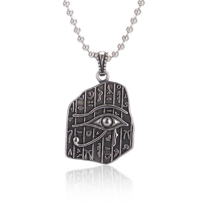 Collier En Alliage Orné De L'Oeil De Horus Pendentif Égyptien Protection Et Sagesse Brillance Durable Pour Quotidien