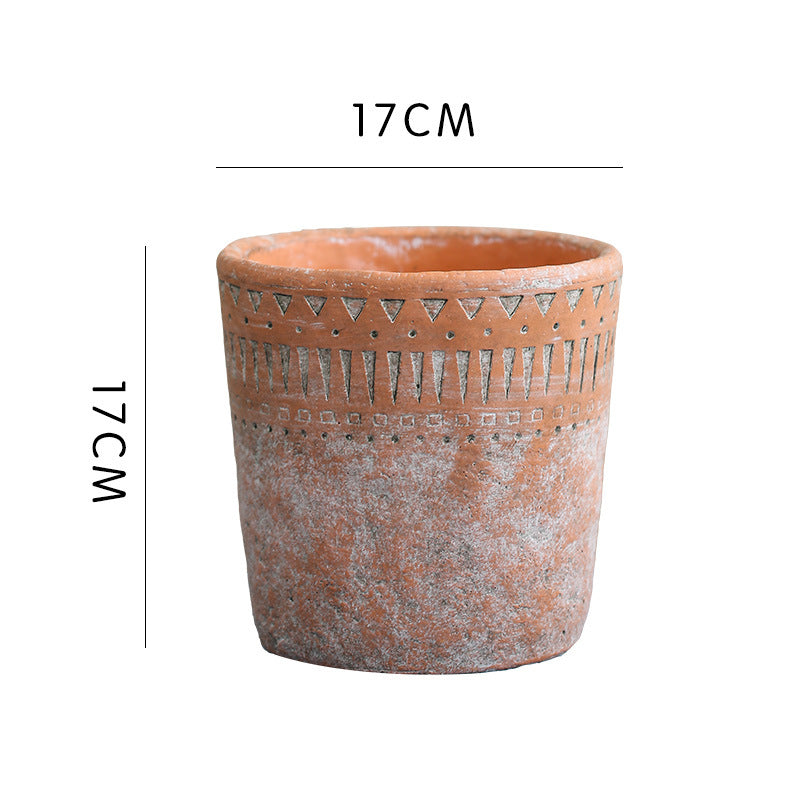 Pot En Terre Cuite Africaine Vintage Pour Jardin Interieur Avec Patine Terracotta Authentique