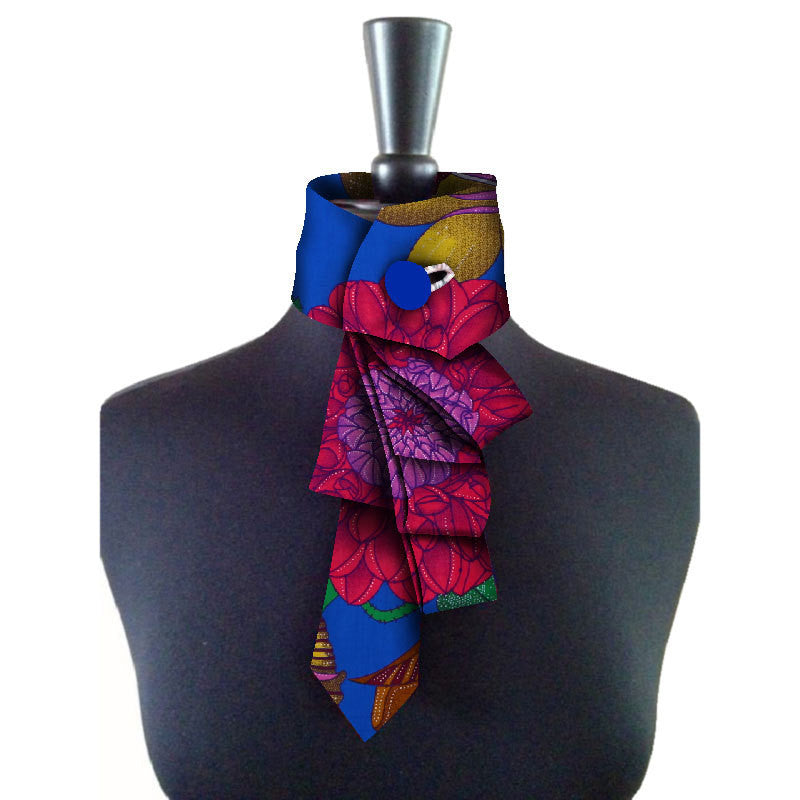 Bow Collar Africain Pour Femmes En Coton Avec Motif Géométrique Et Nœud Florale Pour Un Style Raffiné Décontracté