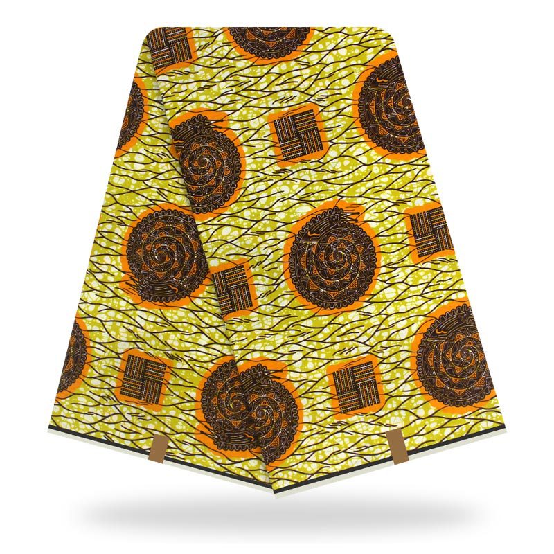 Tissu Wax Coton Africain Imprimé Batik 100 Pour Cent Coton Respirant Durable Pour Vêtements Confortables Et Tendance