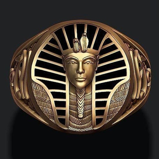 Bague Homme Cobra Pharaon En Cuivre Durable Avec Style Égyptien Moderne Pour Unisexe Élégante