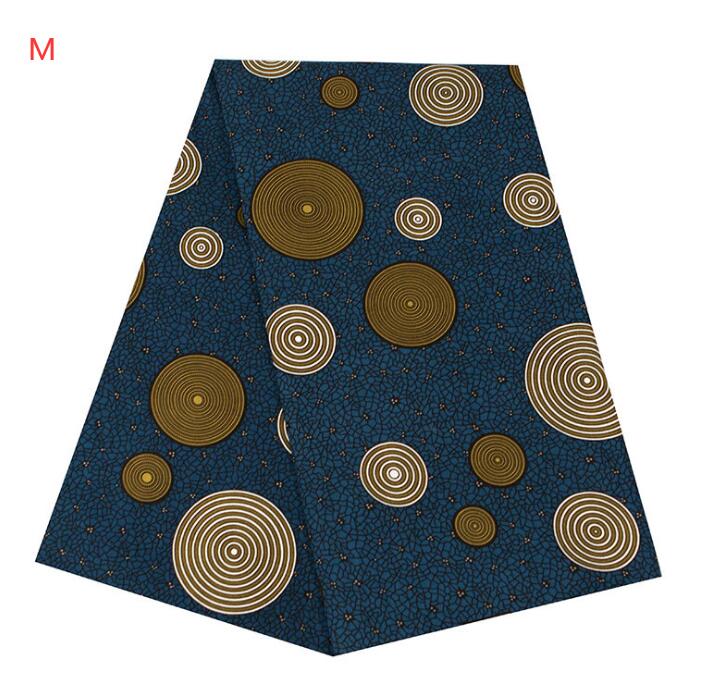 Tissu Wax Africain En Coton 100 Pour Cent Imprimé Par Lot De 6 Yards Vendu Par Pièce Couleurs Riches