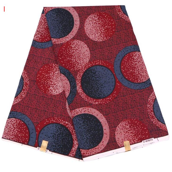 Tissu Wax Africain En Coton 100 Pour Cent Imprimé Par Lot De 6 Yards Vendu Par Pièce Couleurs Riches