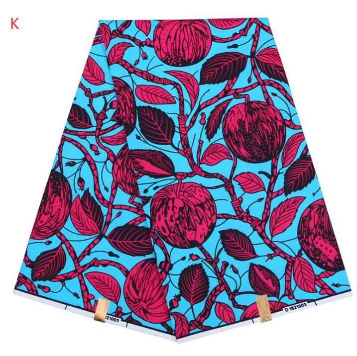 Tissu Wax Africain En Coton 100 Pour Cent Imprimé Par Lot De 6 Yards Vendu Par Pièce Couleurs Riches