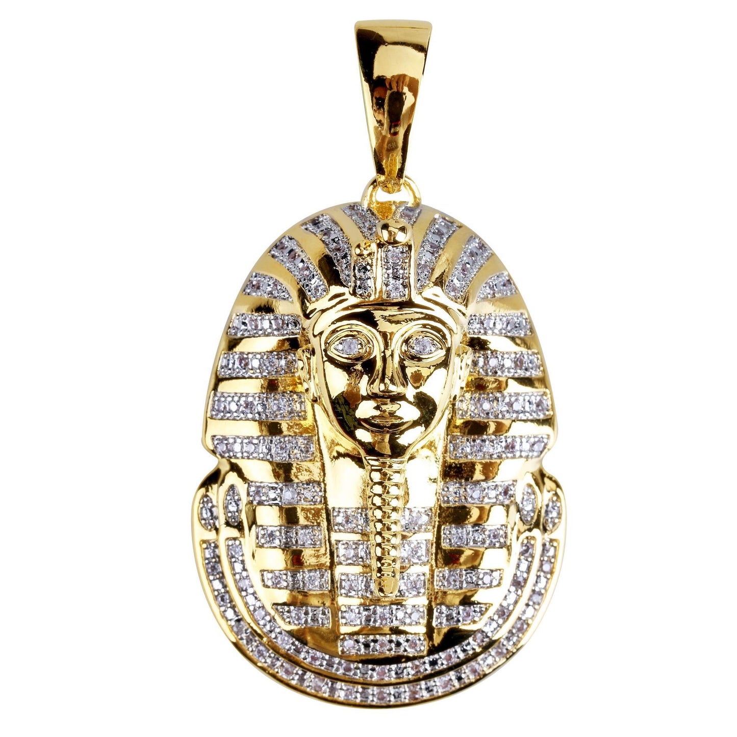 Nouvelle Arrivée Collier Hip Hop Iced Out Pendentif Pharaon Égyptien Bijoux Urbains Luxueux Pour Look Distinctif