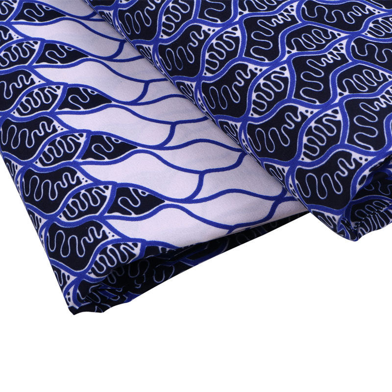 Tissu Wax Africain Double Face Imprimé Géométrique Ethnique Polyester Haute Qualité Pour Créations