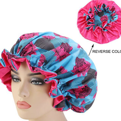 Bonnet de Nuit Femme Imprimé Ankara Motif Africain pour Cheveux Protection Confort