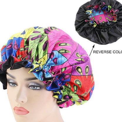 Bonnet de Nuit Femme Imprimé Ankara Motif Africain pour Cheveux Protection Confort