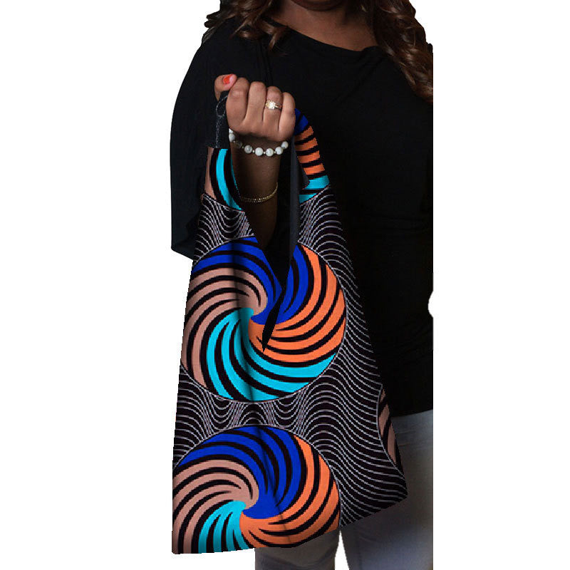 Sac Coton Imprimé Africain Pour Femmes Multicolore Durable Léger Confortable Idéal Pour Tous Les Jours Et Voyages