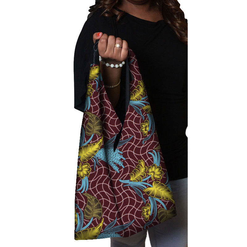 Sac Coton Imprimé Africain Pour Femmes Multicolore Durable Léger Confortable Idéal Pour Tous Les Jours Et Voyages