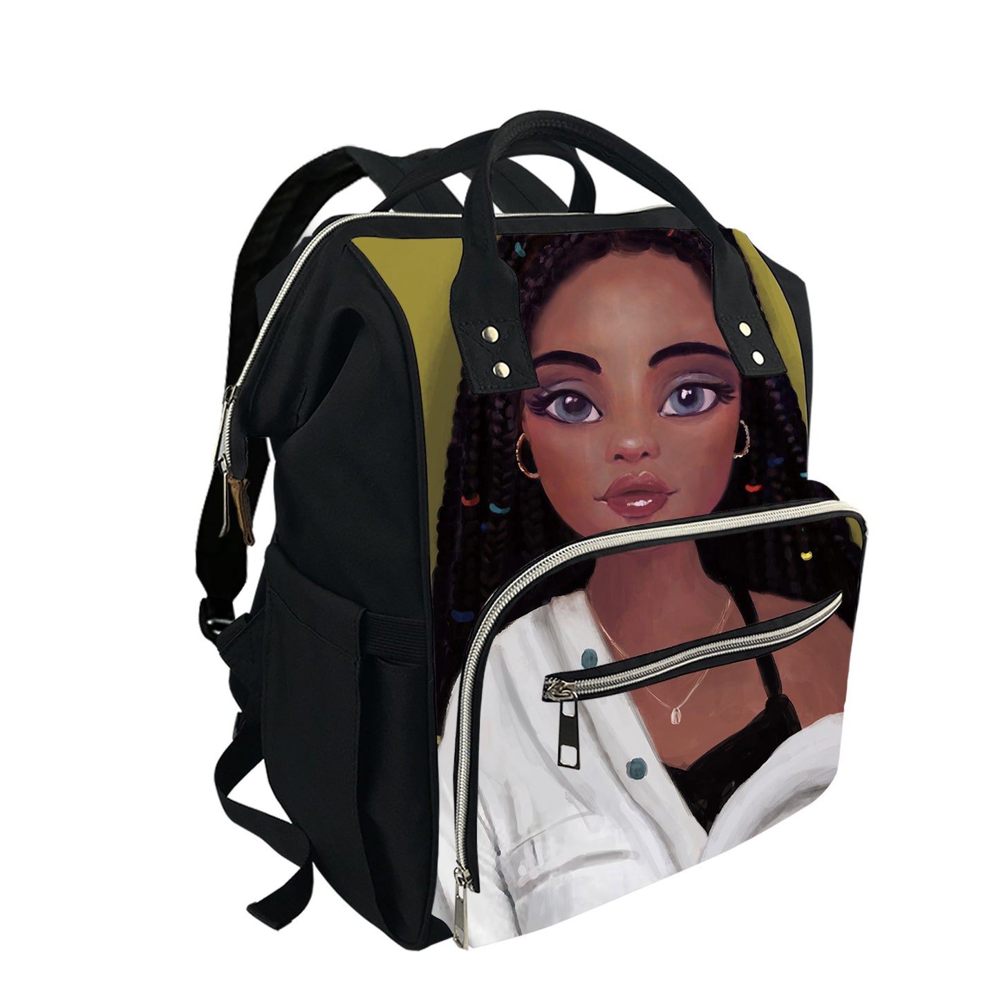 Sac À Dos Élément Fille Africaine Sac À Langer Pour Maman Moderne Léger Spacieux Et Polyvalent