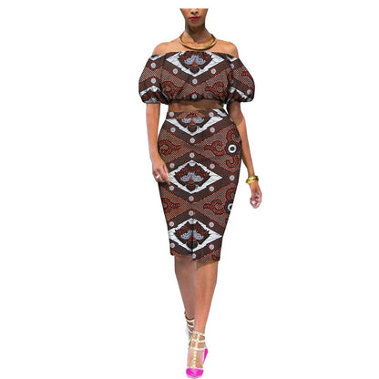 African Ethnic Printing Batik Cotton Two-piece AFRIPRIDE