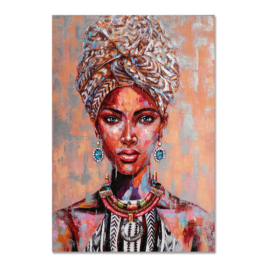 Poster Déco Femme Africaine Sur Toile Moderne Ambiance Contemporaine Pour Salon Chambre Bureau