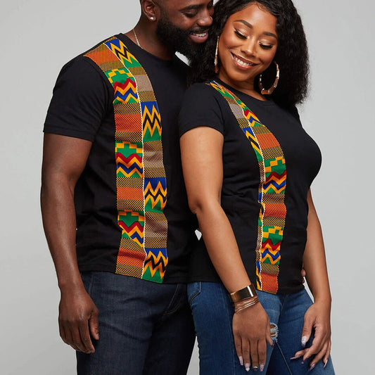 T Shirt Femme Imprimé Africain Ethnique Pour Couple Été Confort Fraîcheur Et Coordination De Tenues