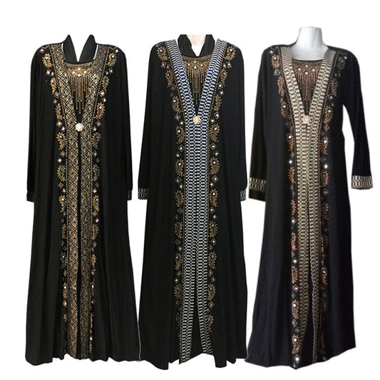 Robe Rayée Dorée Inspirée Dubaï Moyen Orient Pour Femmes Élégante Et Modeste Avec Touches Éthiques Moderne