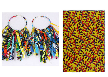Boucles D Oreilles Tassel Africaines En Tissu Ankara Ethniques Imprimé Moderne Pour Femme
