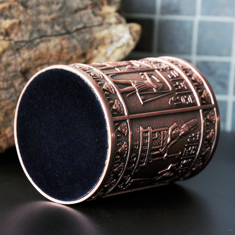 Porte Stylo En Métal Égyptien Ancien Déco Bureau Rétro Créative En Forme De Pyramide