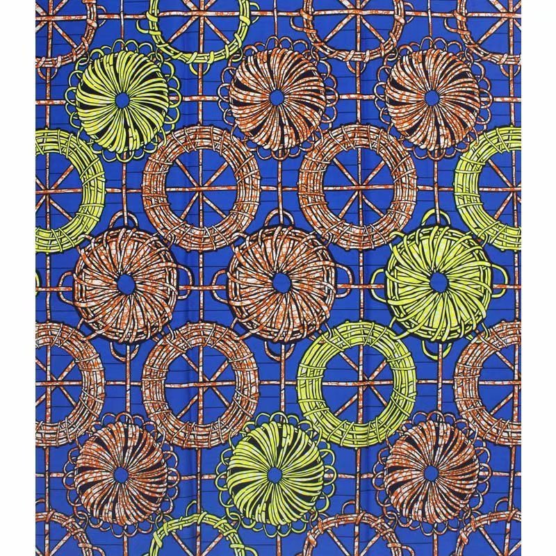 Tissu Batik Africain En Coton 100 Pourcent Imprimé Et Teinté Avec Motifs Floraux Naturels Doux Et Durable