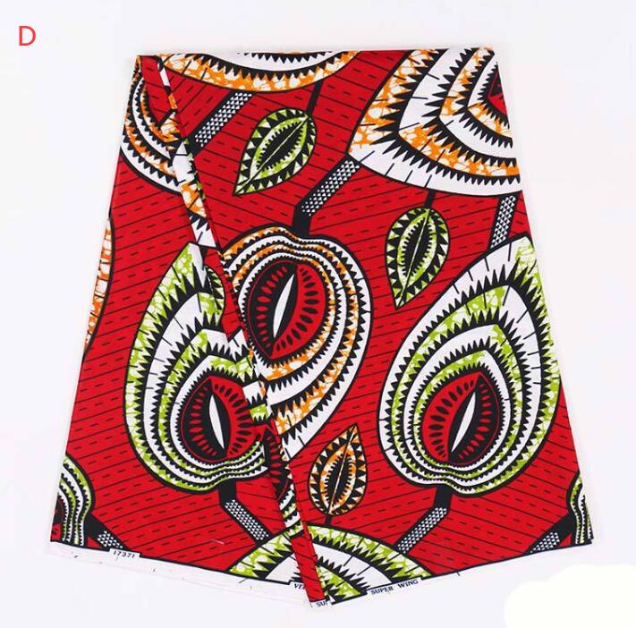 Tissu Wax Africain En Coton 100 Pour Cent Imprimé Par Lot De 6 Yards Vendu Par Pièce Couleurs Riches