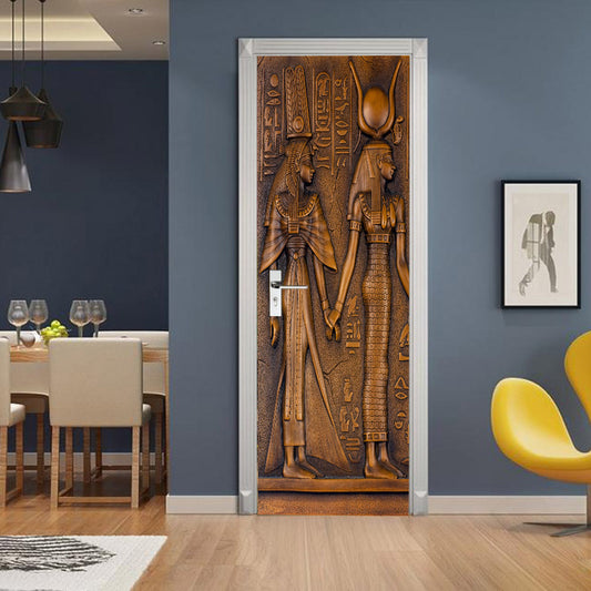 Creative Environmental 3D Egyptian Pharaoh Door Sticker