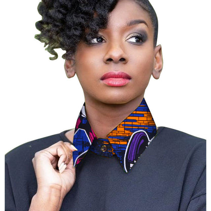 Noeud Papillon Bib Style Africain Pour Femme Moderne Motif Géométrique Chic Confortable