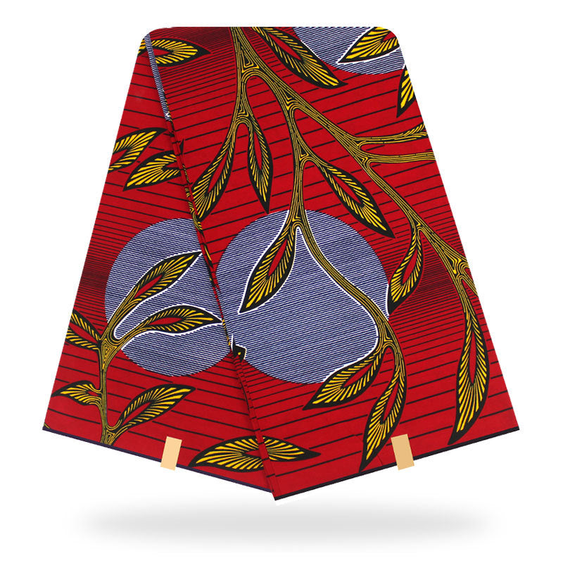 Authentique Tissu Wax Africain Coton Ankara Cercle Jaune Éclatant Imprimé Batik Motifs Circulaires