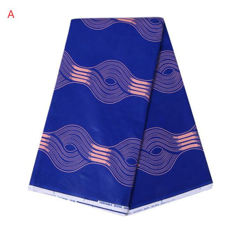 Tissu Wax Africain En Coton 100 Pour Cent Imprimé Par Lot De 6 Yards Vendu Par Pièce Couleurs Riches