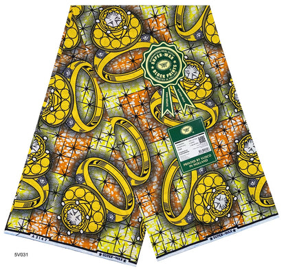 Tissu Wax Imprimé Africain Super Wax Avec 46 Motifs Différents Design 1 À Design 46 Pour Créations Printanières Été