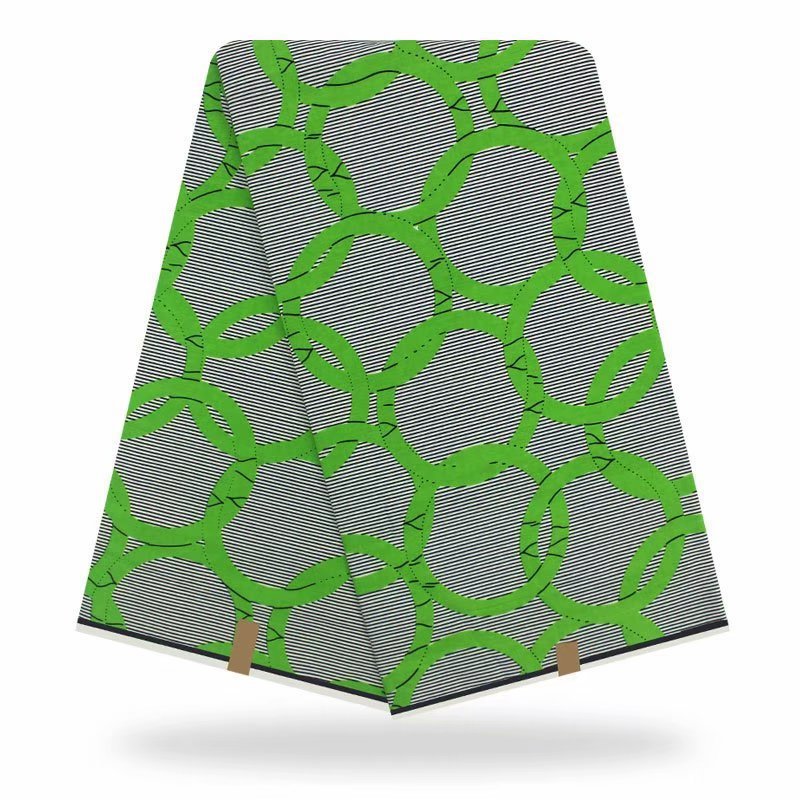 Tissu Coton Batik Africain Imprimé Végétal Authentique Durable Pour Création Couture