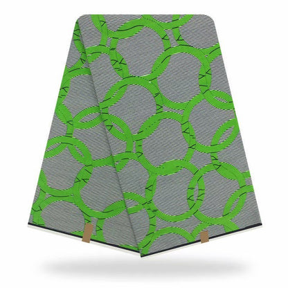 Tissu Coton Batik Africain Imprimé Végétal Authentique Durable Pour Création Couture