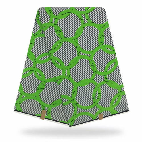 Tissu Coton Batik Africain Imprimé Végétal Authentique Durable Pour Création Couture