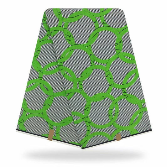 Tissu Coton Batik Africain Imprimé Végétal Authentique Durable Pour Création Couture