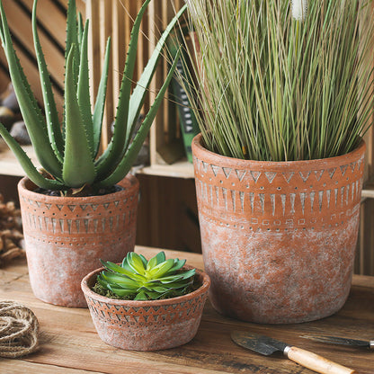 Pot En Terre Cuite Africaine Vintage Pour Jardin Interieur Avec Patine Terracotta Authentique