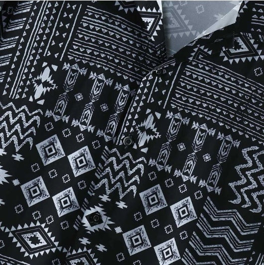 Chemise Homme Dark African Structure Avec Col Turn Down Et Fermeture Boutonnée Simple Pour Look Moderne Confortable