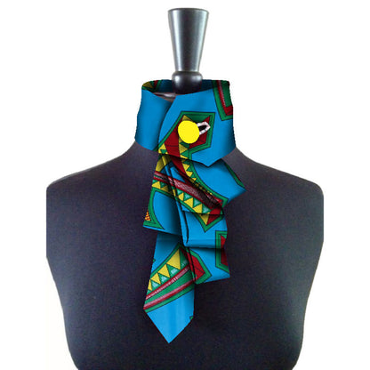 Bow Collar Africain Pour Femmes En Coton Avec Motif Géométrique Et Nœud Florale Pour Un Style Raffiné Décontracté