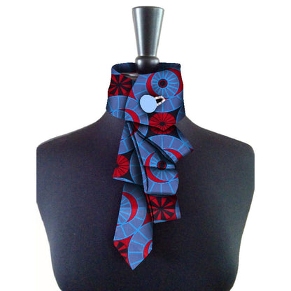 Bow Collar Africain Pour Femmes En Coton Avec Motif Géométrique Et Nœud Florale Pour Un Style Raffiné Décontracté