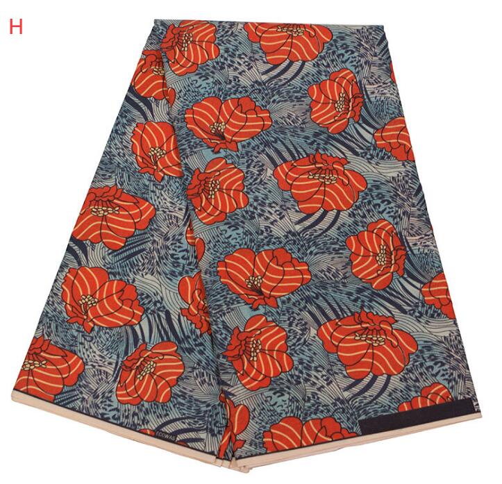 Tissu Wax Africain En Coton 100 Pour Cent Imprimé Par Lot De 6 Yards Vendu Par Pièce Couleurs Riches