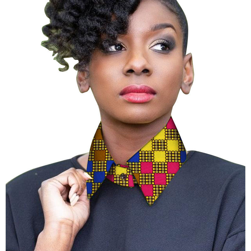 Noeud Papillon Bib Style Africain Pour Femme Moderne Motif Géométrique Chic Confortable