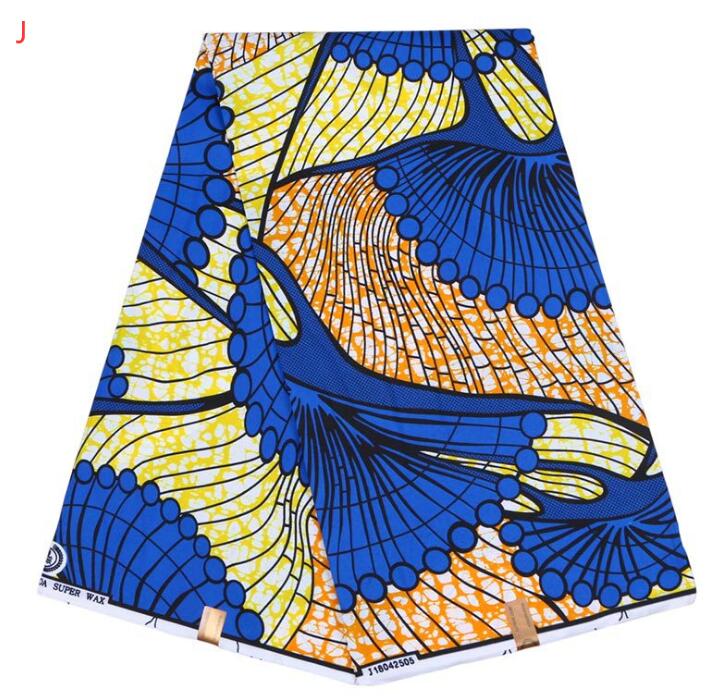 Tissu Wax Africain En Coton 100 Pour Cent Imprimé Par Lot De 6 Yards Vendu Par Pièce Couleurs Riches