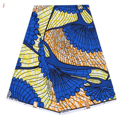 Tissu Wax Africain En Coton 100 Pour Cent Imprimé Par Lot De 6 Yards Vendu Par Pièce Couleurs Riches