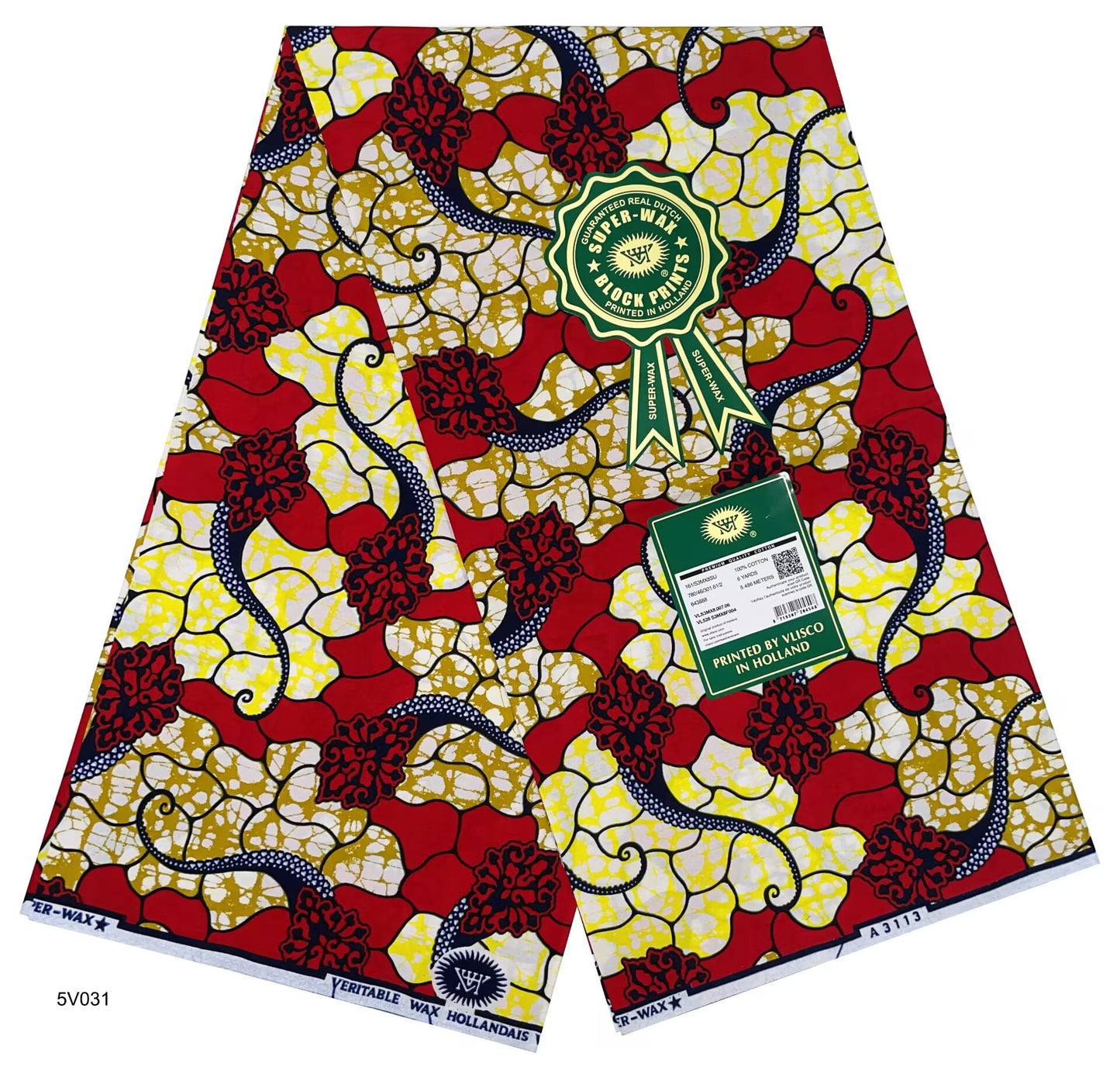 Tissu Wax Imprimé Africain Super Wax Avec 46 Motifs Différents Design 1 À Design 46 Pour Créations Printanières Été