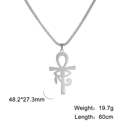 Egyptian Cross Horus Eye Pendant Necklace