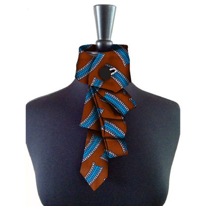 Bow Collar Africain Pour Femmes En Coton Avec Motif Géométrique Et Nœud Florale Pour Un Style Raffiné Décontracté