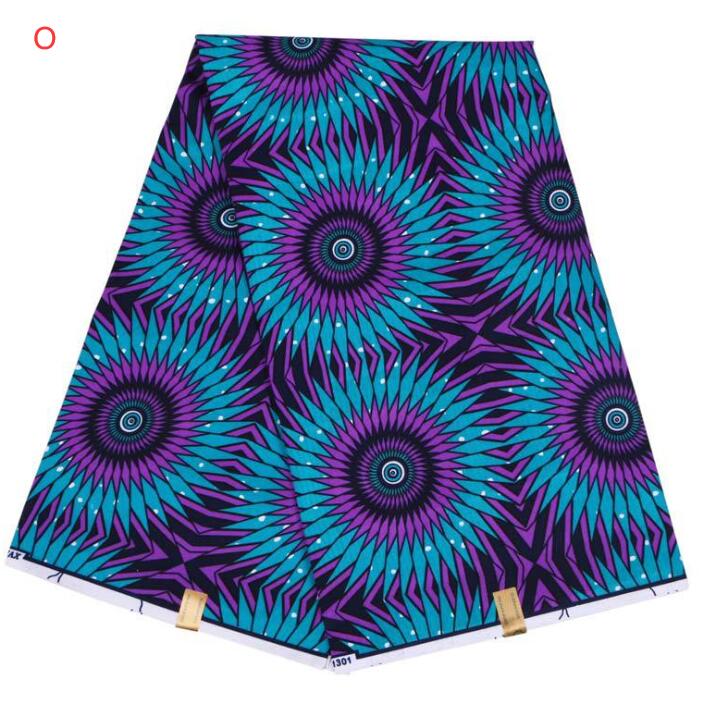 Tissu Wax Africain En Coton 100 Pour Cent Imprimé Par Lot De 6 Yards Vendu Par Pièce Couleurs Riches