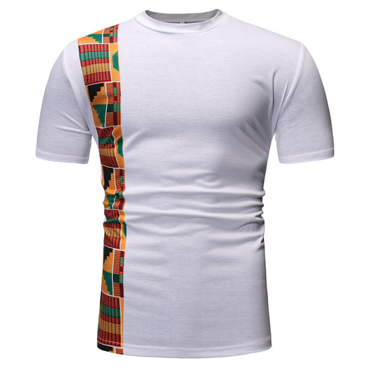 T Shirt Homme Été Style Africain Avec Imprimé Floral Vibrant Confortable Et Coupe Ample Décontractée Idéal Été