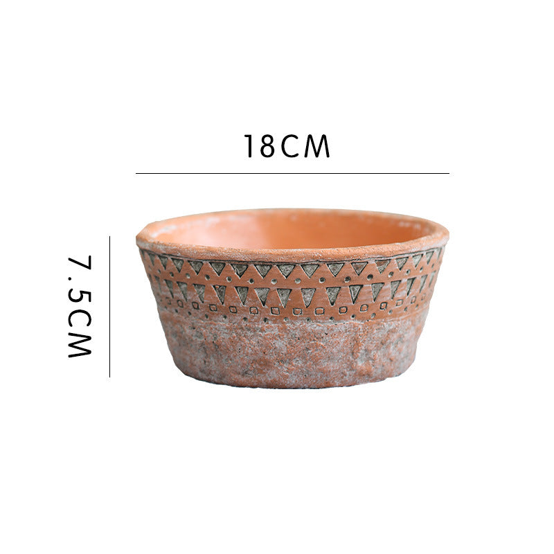 Pot En Terre Cuite Africaine Vintage Pour Jardin Interieur Avec Patine Terracotta Authentique