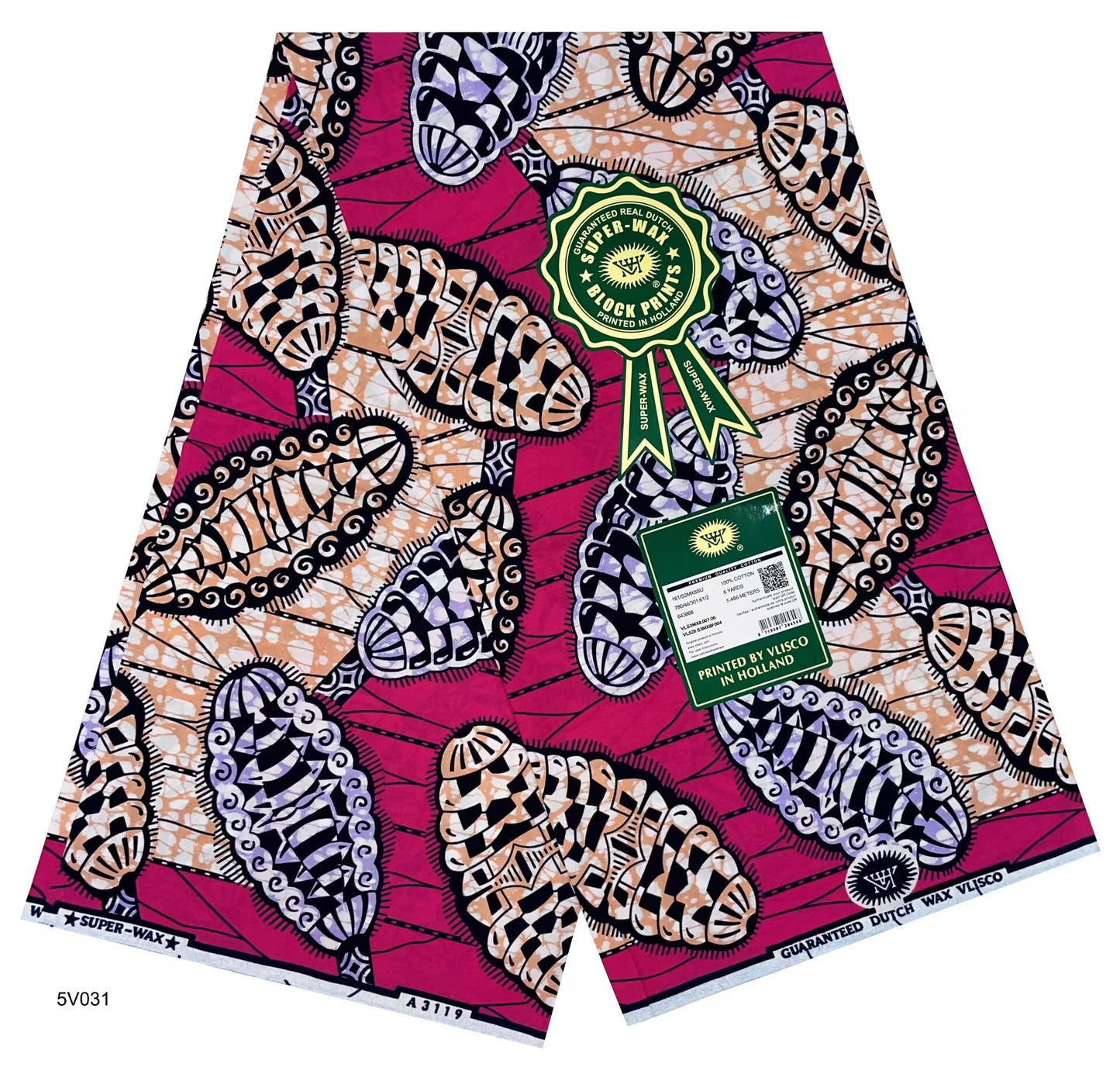 Tissu Wax Imprimé Africain Super Wax Avec 46 Motifs Différents Design 1 À Design 46 Pour Créations Printanières Été